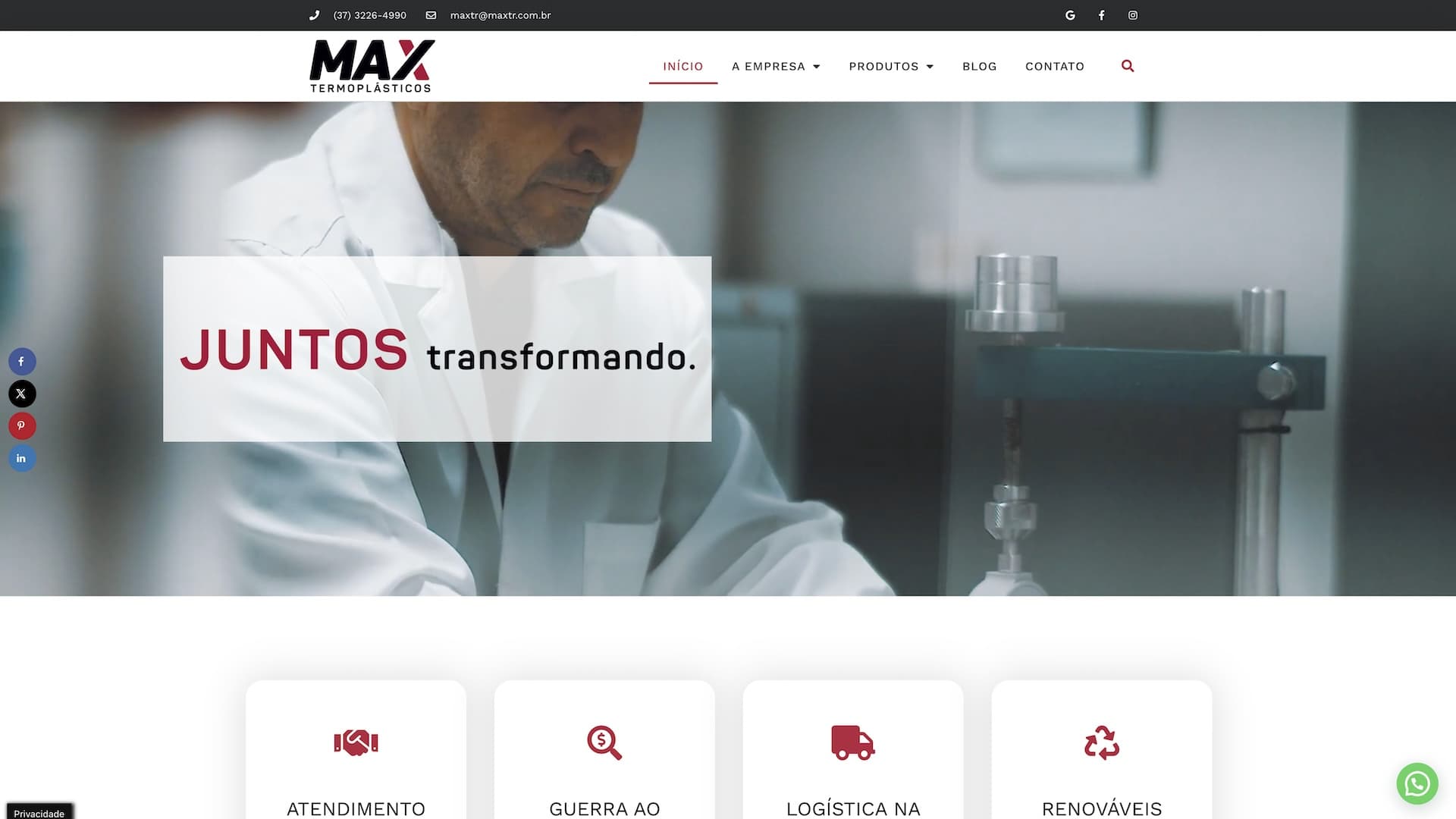 Site de Max Termoplásticos